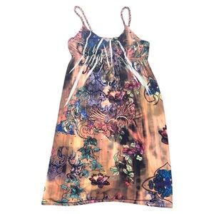 Vintage y2k early 2000s Mcbling babydoll mini dress